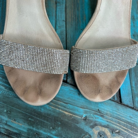 Jeffrey Campbell Lindsay Rhinestone Ankle Strap Sandals Size 8.5 Glam Feminine - Picture 6 of 16